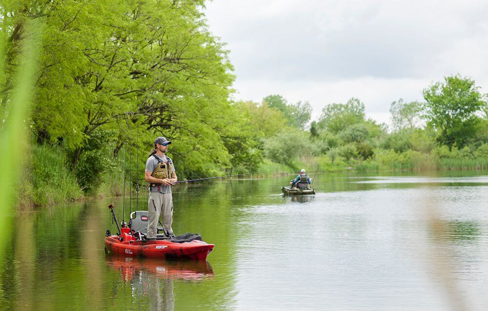 Muskie kayak fishing Hayes Anderson Old Town Predator PDL