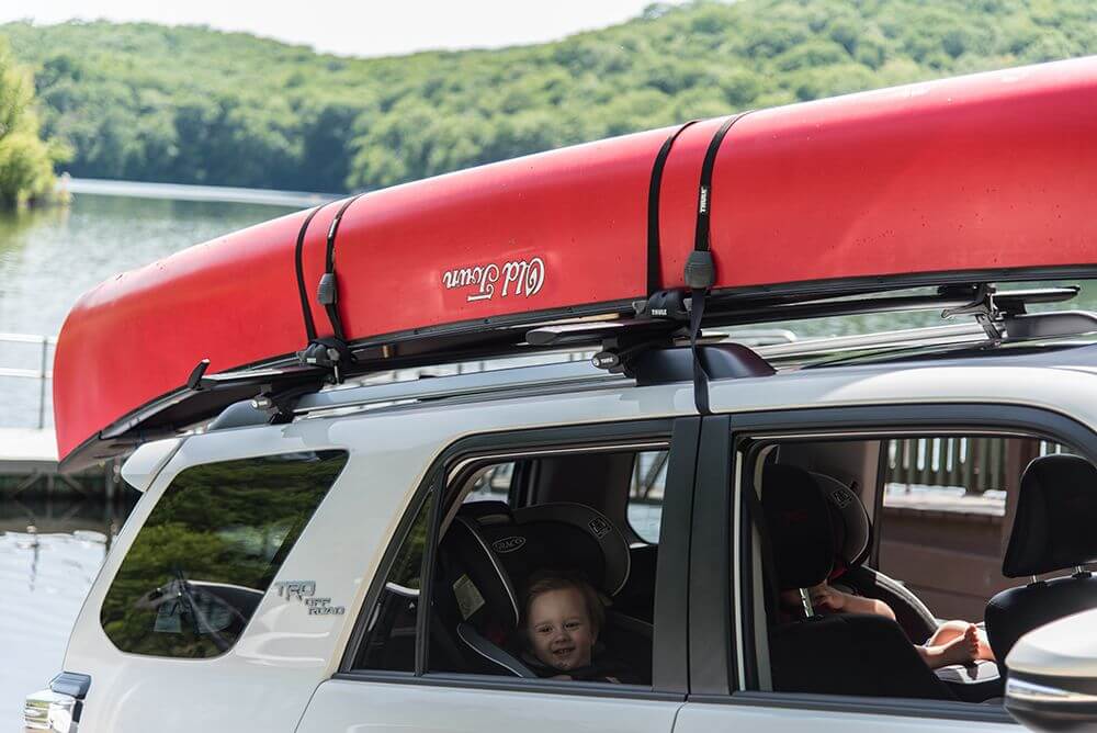 Old Town canoeing with kids trip