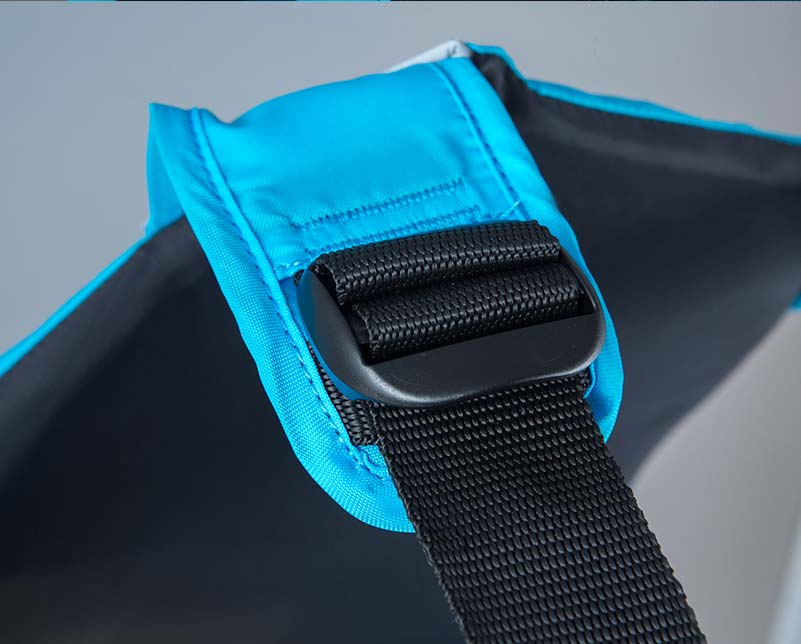 Closeup of shoulder straps on Old Town inlet jr life jacket