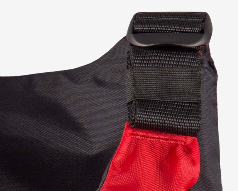 Closeup of Shoulder Strap on Old Town Outfitter Universal Life Jacket