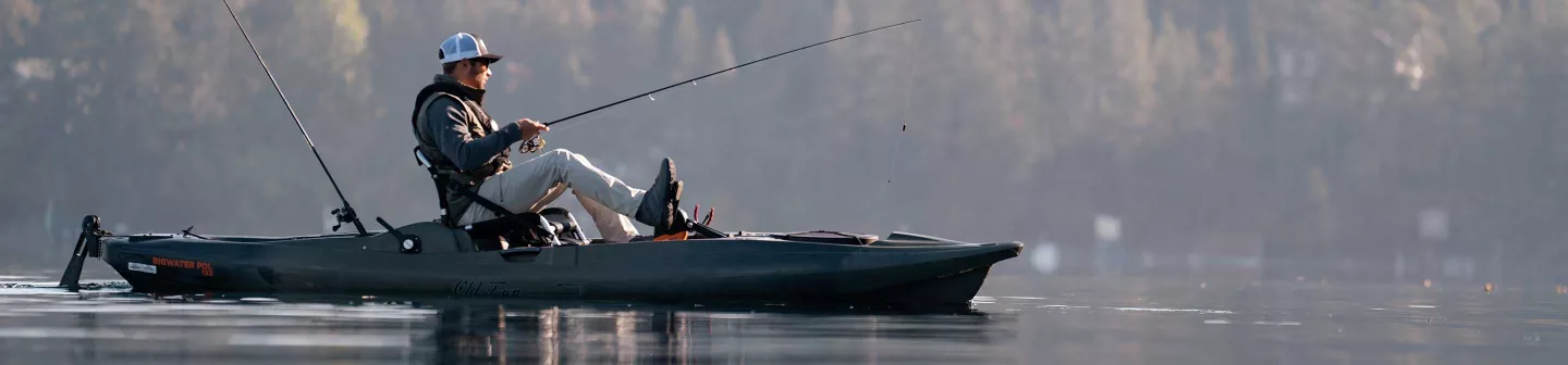 Man in Old Town BigWater 132 PDL Kayak