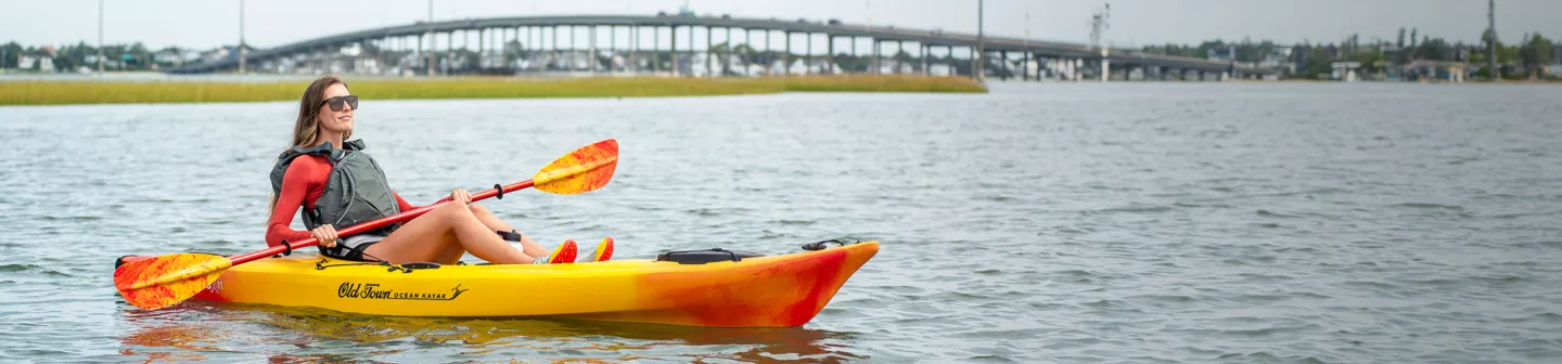Paddling in the Old Town Ocean Kayak Venus 11 kayak