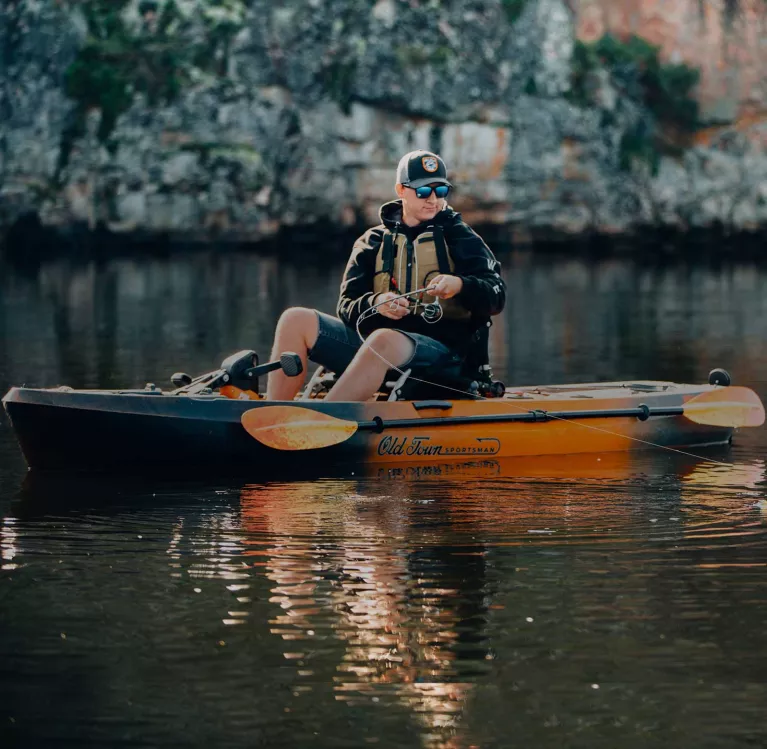 Fishing in the Old Town Sportsman PDL 120 fishing kayak